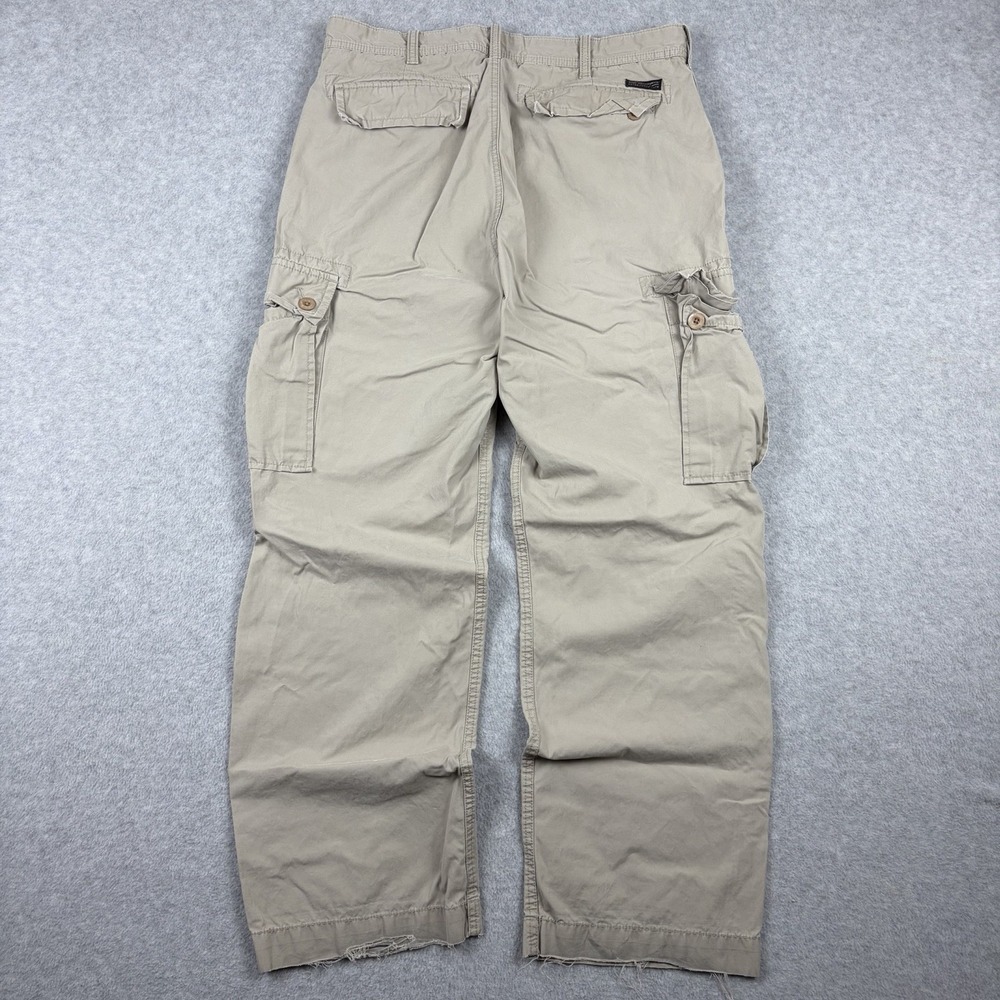 Vintage Banana Republic Pants Mens 32x32 Khaki Beige Baggy Distressed Grunge Y2K - Picture 7 of 16